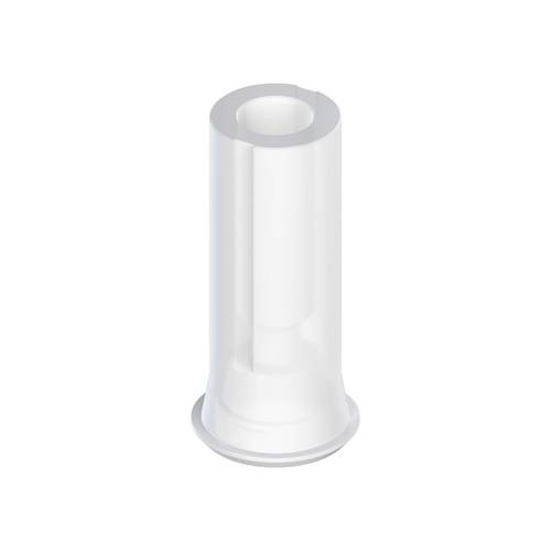 Burn-out coping f. screw-retained abut., Crown, including screw, Ø 4.6mm, POM/TAN
