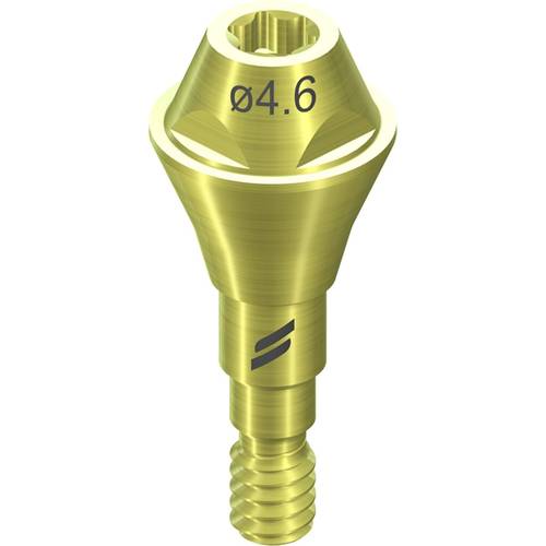 022.0129s:NC Screw-retained Abutment straight, Ø 4.6mm, GH 2.5mm, TAN