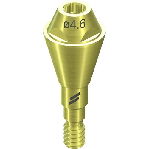 022.0130s:NC Screw-retained Abutment straight, Ø 4.6mm, GH 3.5mm, TAN
