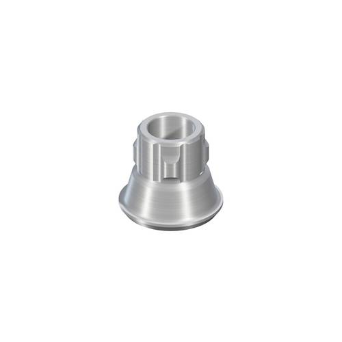 023.0028:Variobase® for Bridge/Bar Cylindrical Coping H 4mm, f. Ø 4.6mm Screw-ret. Abut., incl. screw & CA3, TAN/POM
