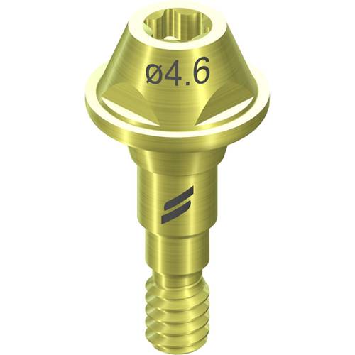 022.0128s:NC Screw-retained Abutment straight, Ø 4.6mm, GH 1.5mm, TAN