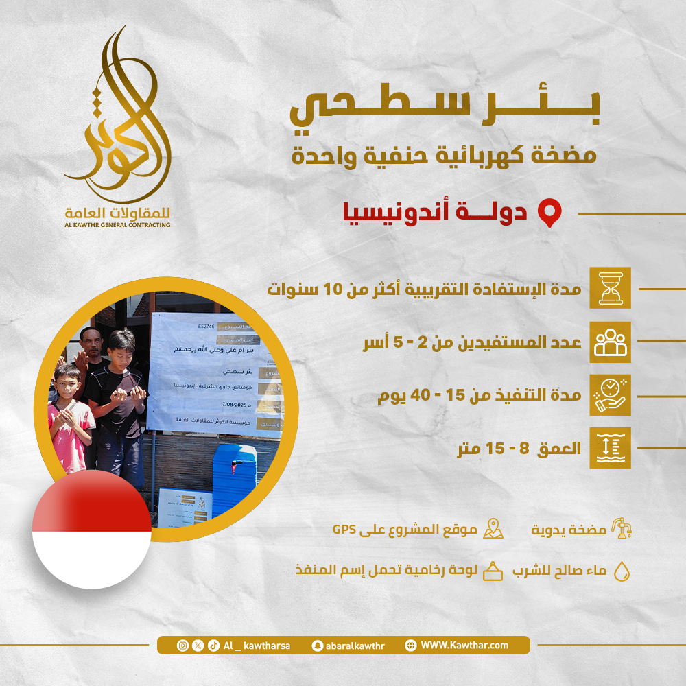 بئر سطحي مضخة كهربائية حنفية واحدة - إندونيسيا