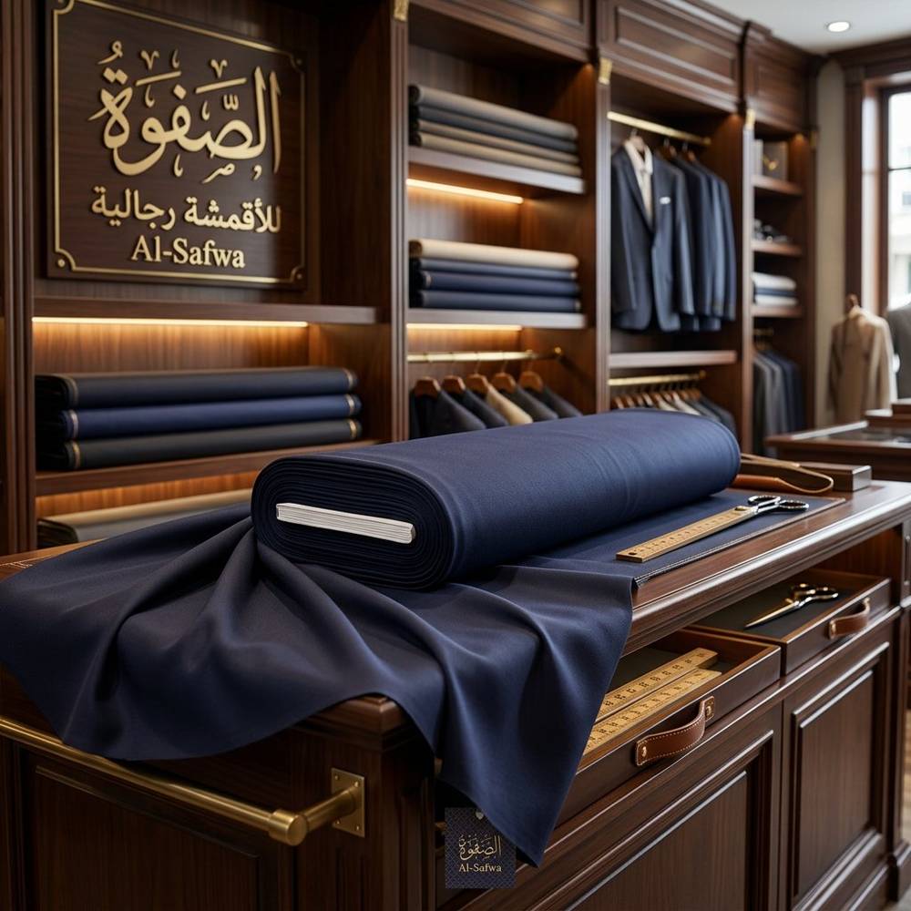 قماش شتوي كحلي: فخامة الدفء والأناقة