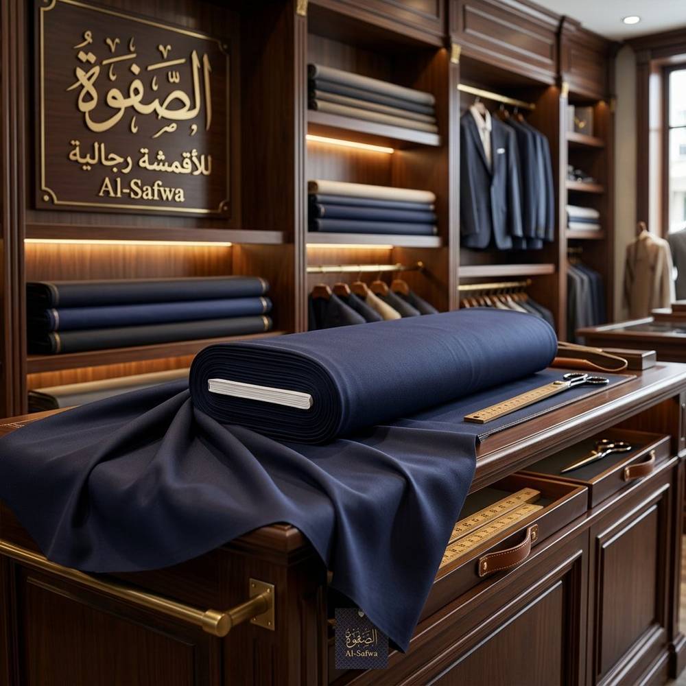 قماش شتوي كحلي: فخامة الدفء والأناقة