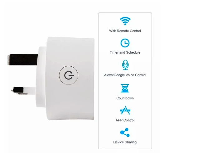 فيش تحويلة ثلاثي ذكي ابيض متنقل تحكم عن بعد WiFi سهل الاستخدام يعمل باللمس تحكم بالجوال متوافق مع اليكسا وجوجل هوم ضمان سنتين 