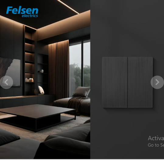 مفتاح ثنائي بيانو Felsen لون اسود