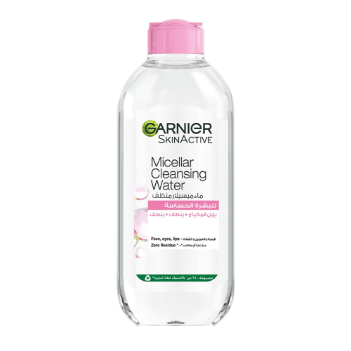 غارنييه (Garnier) ماء ميسيلار سكين اكتف المنظف المتكامل - 400 مل | للبشرة الحساسة ولجميع أنواع البشرة