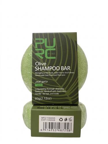 بيورك بيور (Purc Organics) قالب شامبو زيت الزيتون لتقوية الجذور وكثافة الشعر - 60 جم