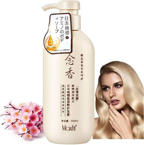 شامبو ساكورا (Sakura) الياباني ماكس فيت الأصلي لتجديد الشعر وتنشيط النمو - 300 مل