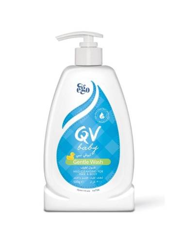 كيو في بيبي (QV Baby) غسول لطيف للجسم والشعر للأطفال - 500 جرام
