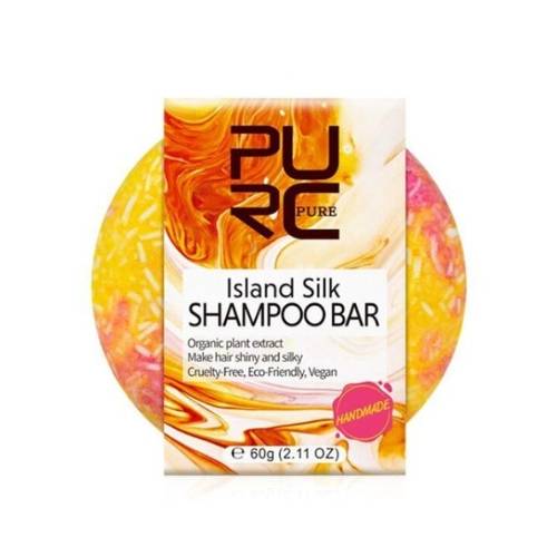 بيورك بيور (Purc Organics) قالب شامبو آيلاند سيلك لنعومة ولمعان الشعر - 60 جم