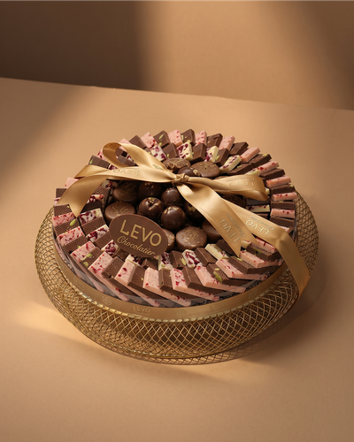 Gold small minibar chocolate tray