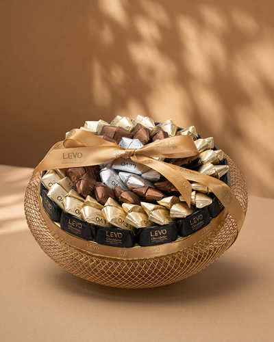 Gold small wrapped chocolate tray
