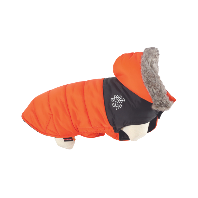 Zolux Parka Winter Hoodie Water proof For cats and small dogs, Orange Colour - Large