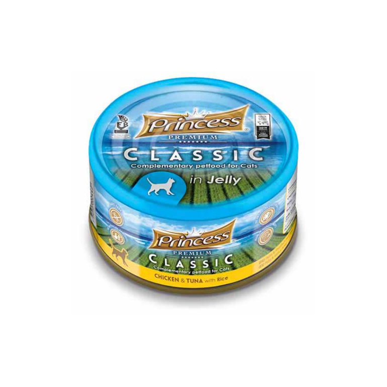 Princess Classic Chicken and Tuna with Rice Wet Food For Cats, 170g - Piece