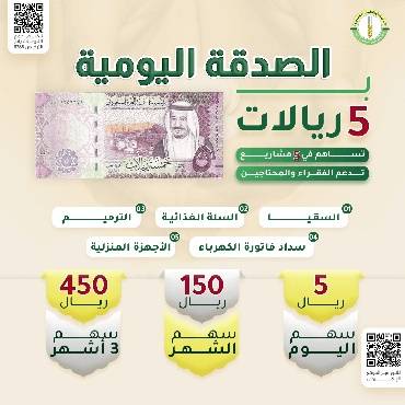 الصدقة اليومية للفقراء والمحتاجين 