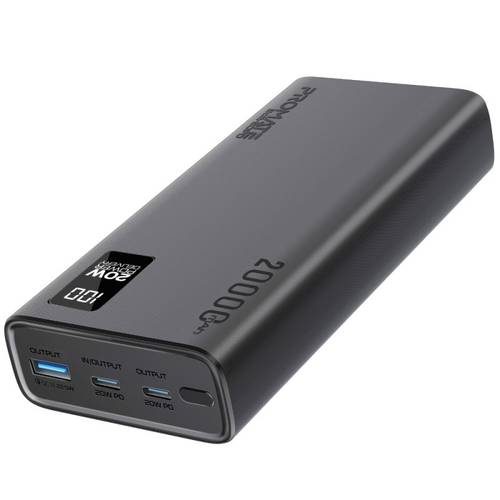 بطارية متنقلة صغيرة بسعة 20000 مللي أمبير، مع منفذ USB-C™ بقوة 20 واط للدخل/للخرج، مخرج QC 3.0، شاشة LCD مع حماية من السخونة الزائدة للهواتف الذكية والأجهزة اللوحية