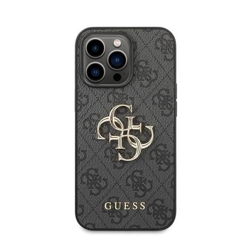 جراب جيس ايفون 16 باللون الاسود مع اللوجو جراب Guess