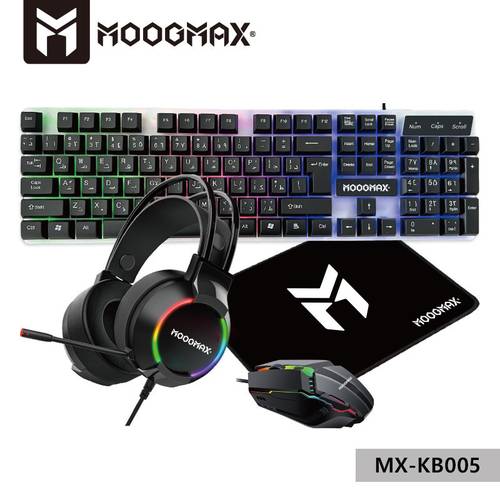 بكج قيمنق كيبورد + ماوس + سماعة رأس من موج ماكس MX-KB005