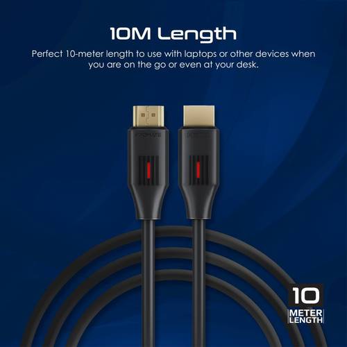 جودة صوت وفيديو عالية الوضوح بدقة 4K@60 هرتز مع كابل HDMI، يدعم ايثرنت عالي السرعة وصوت ثلاثي الأبعاد، وهو من نوع أحادي الاتجاه مصنوع من ألياف بصرية، يأتي بطول 10 أمتار