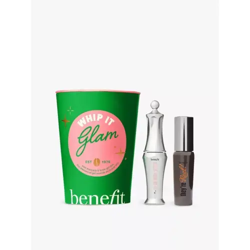 بينيفيث مجموعة هدايا Whip It Glam Duo مع ماسكارا They're Real لإطالة الرموش ومثبت حواجب يدوم 24 ساعة