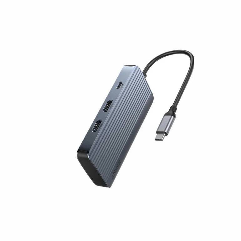 وصلة انكر متعددة المنافذ الى تايب سي (7 في 1) منفذين HDMI + منفذ تايب سي + 4 منافذ يو اس بي