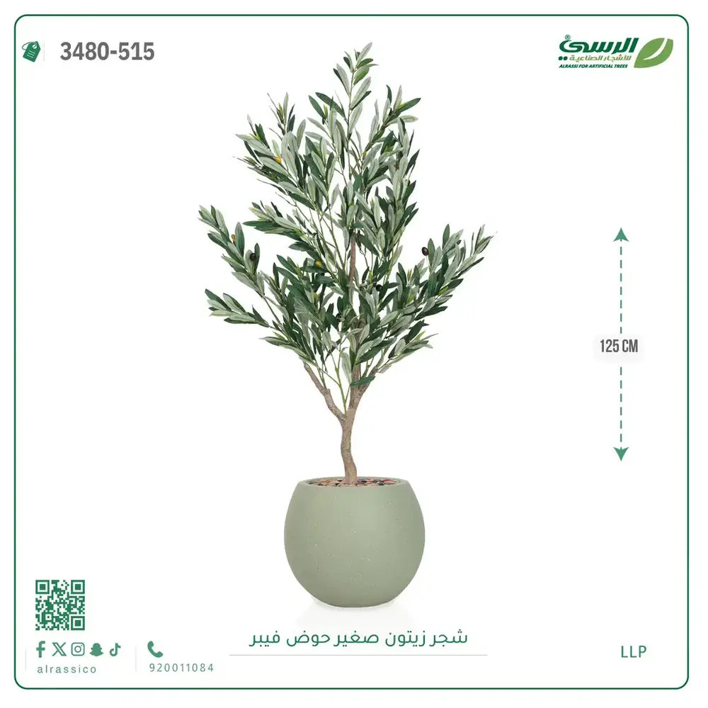  شجرة أريكا صناعية 12 فرع (ارتفاع 160 سم) حوض بلاستيك 