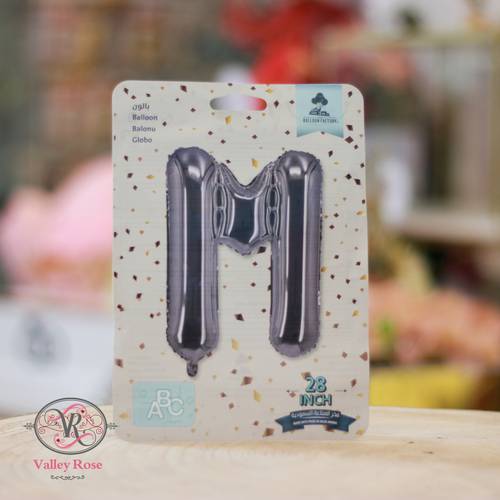  Silver helium foil balloons letters M