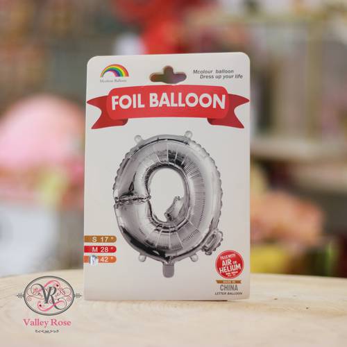  Silver helium foil balloons letters Q