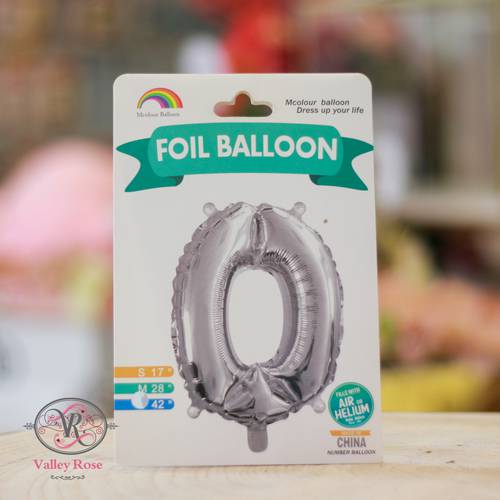  Silver helium foil balloons letters O