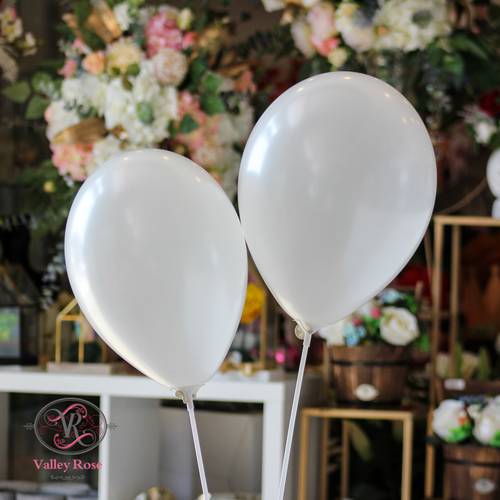 White balloons