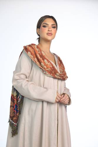 عباية الأناقة شال ,وردي 58