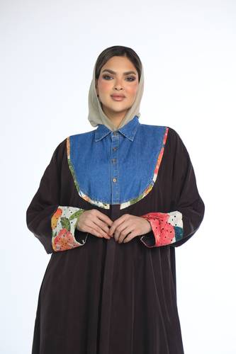 عباية كاجوال جينز بني