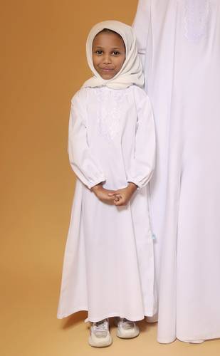 ثوب حج أطفال بدون ياقة
