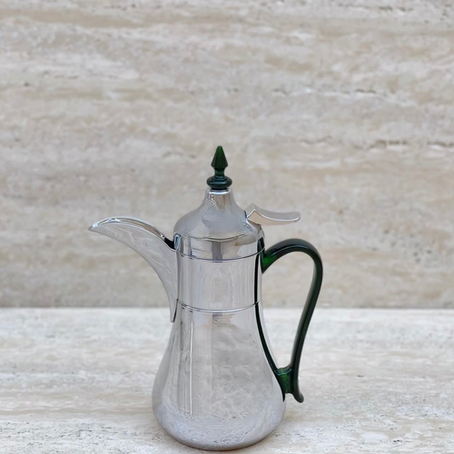 دلة قهوة فضي اخضر