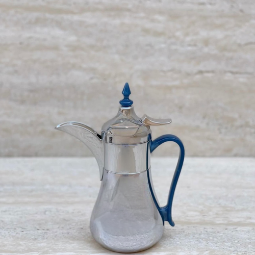 دلة قهوة فضي ازرق