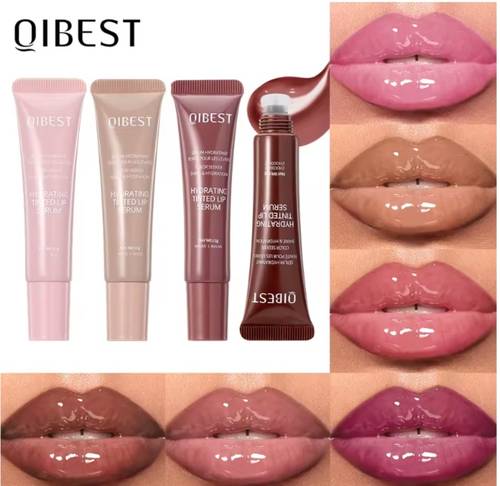 QIBEST كريستال بلسم الشفاه ترطيب ملمع الشفاه النفط هلام ملمع الشفاه طويلة الأمد السائل أحمر الشفاه ترطيب ملون مصل الشفاه ماكياج