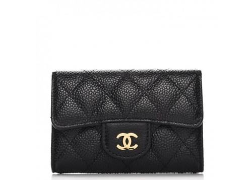 chanel black wallet