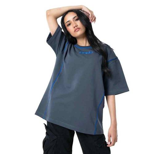 تيشيرت رصاصي خيوط ازرق - CONO