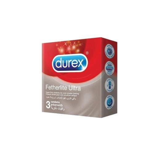 ديوركس (Durex) واقي ذكري رقيق ألترا (Ultra Thin) لحساسية عالية - 3 حبات