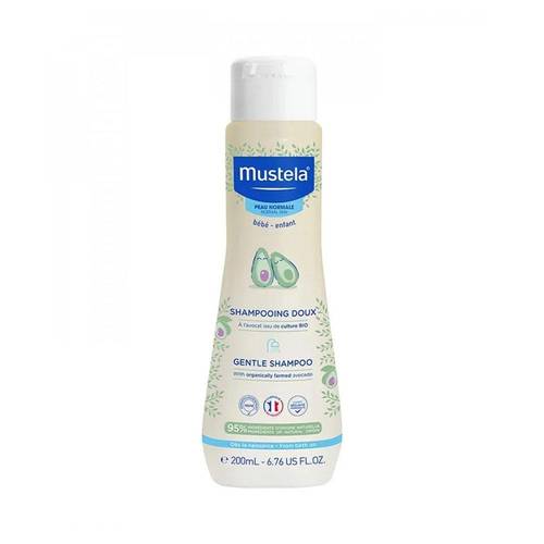 موستيلا (Mustela) شامبو للأطفال بتركيبة لطيفة وآمنة لتنظيف شعر الطفل - 200 مل