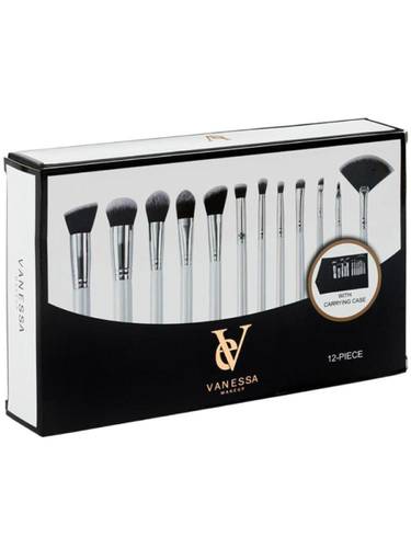 فانيسا ميك أب (Vanessa Makeup) مجموعة طقم فرش مكياج متكاملة (12 فرشاة) احترافية
