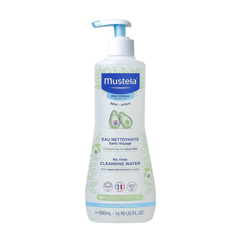 موستيلا (Mustela) ماء ميسيلار مهدئ ومنظف للأطفال بالأفوكادو بدون شطف - 500 مل