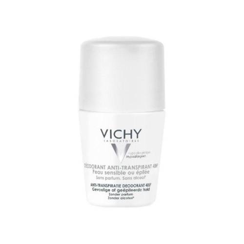 فيشي (Vichy) مزيل عرق رول أون بدون رائحة (أبيض) للبشرة شديدة التحسس - 50 مل