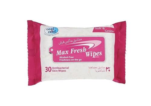 كول آند كول مناديل مبللة ماكس فريش (Max Fresh) للنظافة والانتعاش - 30 منديل