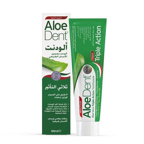 الودنت معجون أسنان ثلاثي التأثير (Triple Action) بالصبار للعناية المتكاملة - 100 مل