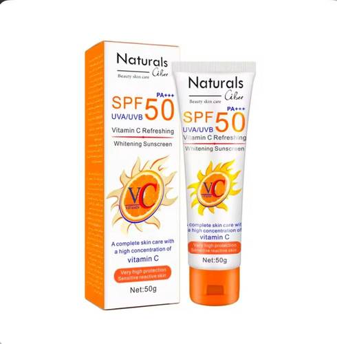 ناتشورال (Natural) كريم واقي شمس مع فيتامين سي للتفتيح SPF50 - 50 جم