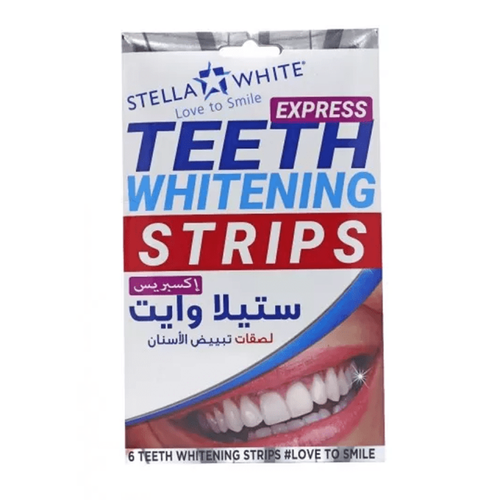 ستيلا وايت لصقات تبييض الأسنان (Express) لنتائج سريعة وبياض ناصع - 6 لصقات