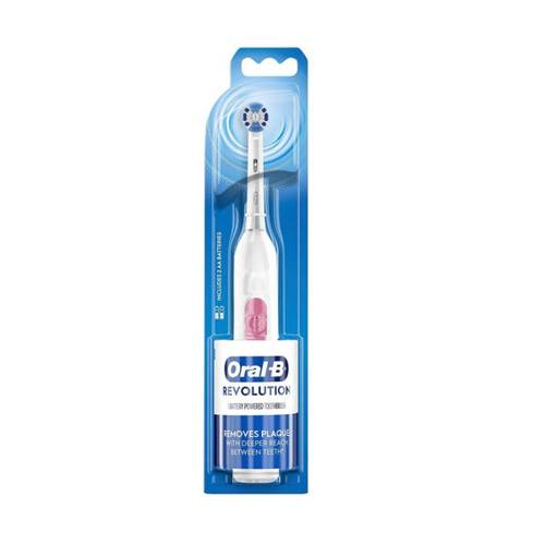 أورال بي (Oral-B) فرشاة أسنان ريفوليوشن (Revolution) تعمل بالبطارية مع رأس إضافي