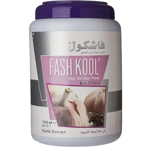 فاشكول (Fashkool) قناع حمام زيت للشعر بخلاصة الثوم لتقوية الجذور ومنع التساقط - 1500 مل